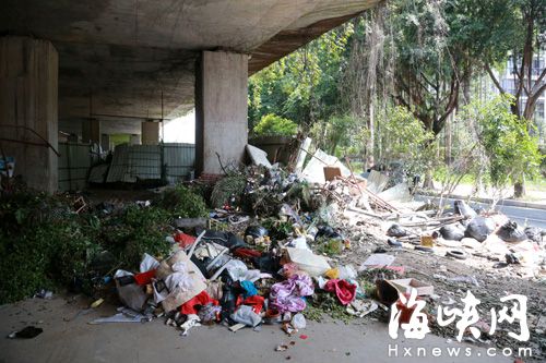 尤溪洲大橋下空地竟成垃圾場(chǎng)　附近居民怨聲連連