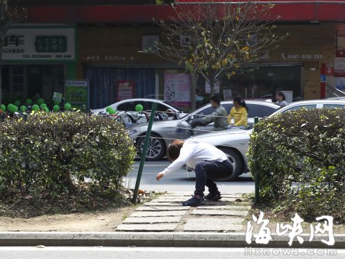 福州綠化分車帶隱形護(hù)欄剛裝好　行人橫穿還不止